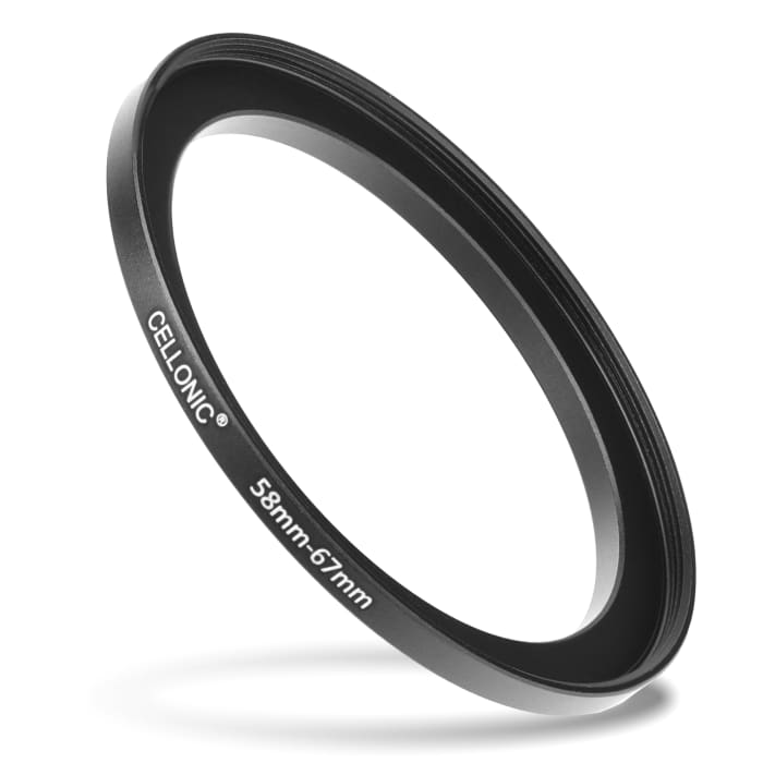 CELLONIC 58mm to 67mm Step Up Ring – Lens Filter & Hood Stepping Up Adapter Ring Mount Adapter for Canon, Nikon, Sony, Fuji, Olympus Camera Lenses