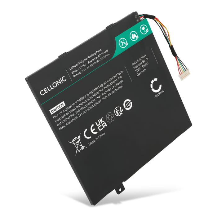 Batterij voor Acer Aspire Switch 10, Aspire Switch 10E, Switch 11V, Iconia Tab 10, AP14A8M, AP14A4M Laptop - 5600mAh 3.7V 