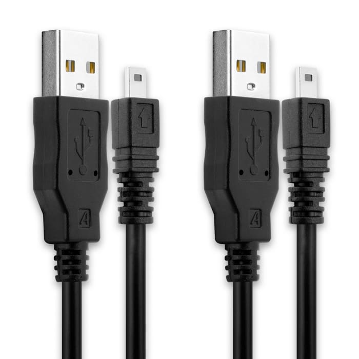 2x USB Kabel voor Panasonic Lumix DMC-FZ1000 DMC-TZ57 -TZ58 DMC-TZ60 -TZ61 DMC-TZ71 DMC-G6 -G3 DMC-SZ10 - 1.5m K1HA08AD0001 -0002, K1HA08CD0007 -0013 Oplaadkabel Camera foto PVC Datakabel zwart