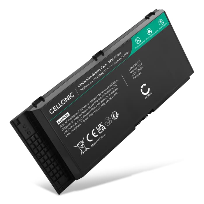 Batterij voor Dell Precision M4600 P13F M4700 P21F M6600 P10E M6700 P22F Laptop - 6600mAh 10.8V - 11.1V