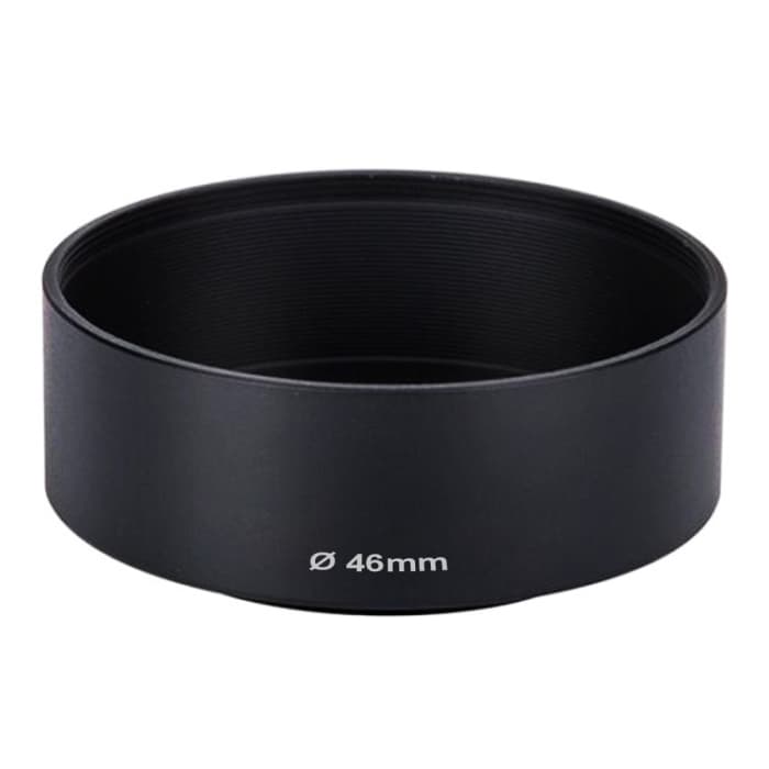 CELLONIC® Vervanging Zonnekap voor schroefdraad LN-46S voor Olympus M.Zuiko Digital 17mm 1.8 ED, ... - Ø 46mm lens, zonnekap van Metaal