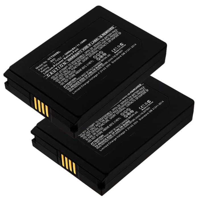 2x subtel® 3.7V B60 Replacement Batteries for Vectron POS MobilePro III / MobilePro 3 Mobile POS System - 3000mAh