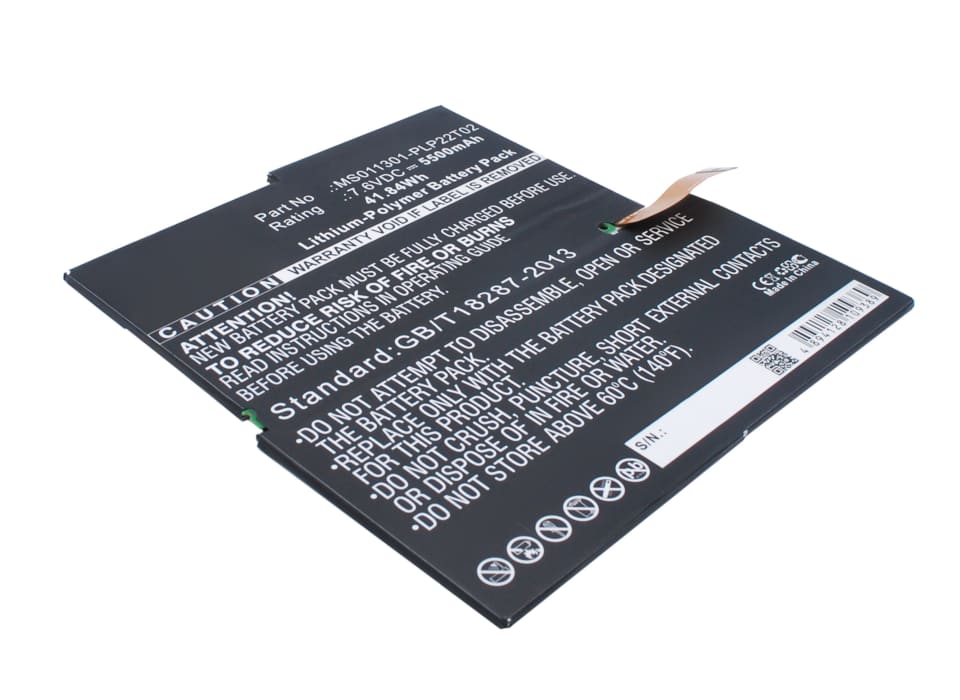 Batería Microsoft para ordenador portátil Microsoft Surface 3 1657, Surface Pro 3 1631, G3HTA005H, 1577-9700 5500mAh 7.6V  de subtel