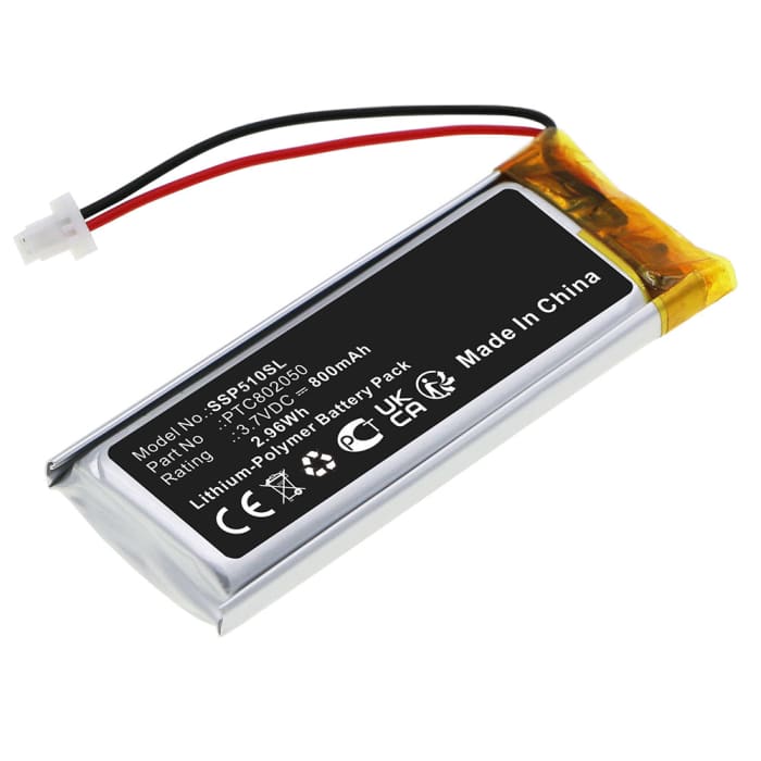 Battery for Sena SRL‑01 (SP51) PTC802050 (2-PIN) (800mAh, 3.7V) by CELLONIC