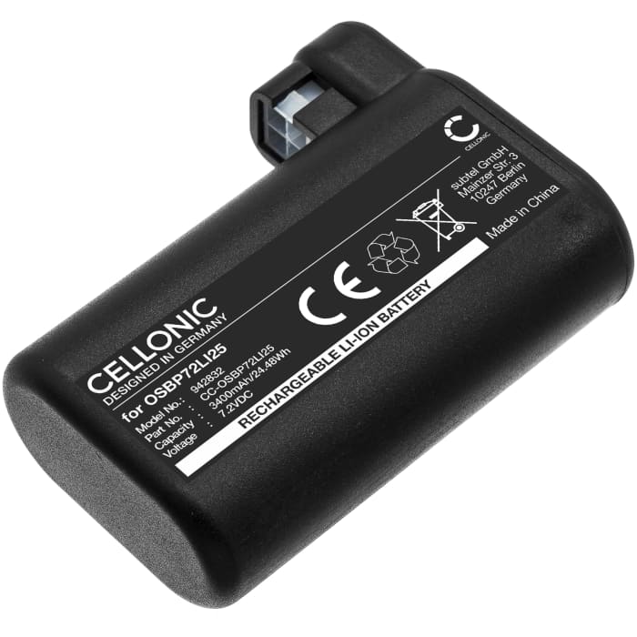 Battery for Electrolux ERV5210TG, ERV5100IW, ERV5210IW, ERV5100TG, OSBP72LI25, AEG Electrolux Osiris, RX7-1-TM 3400mAh from CELLONIC