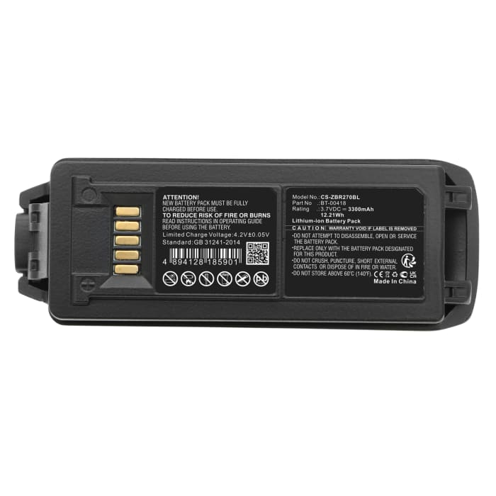 BT-00418 Battery for Zebra MC2200 MC2700 MDE Barcode Scanner Battery Replacement - 3300mAh 3.7V Li Ion