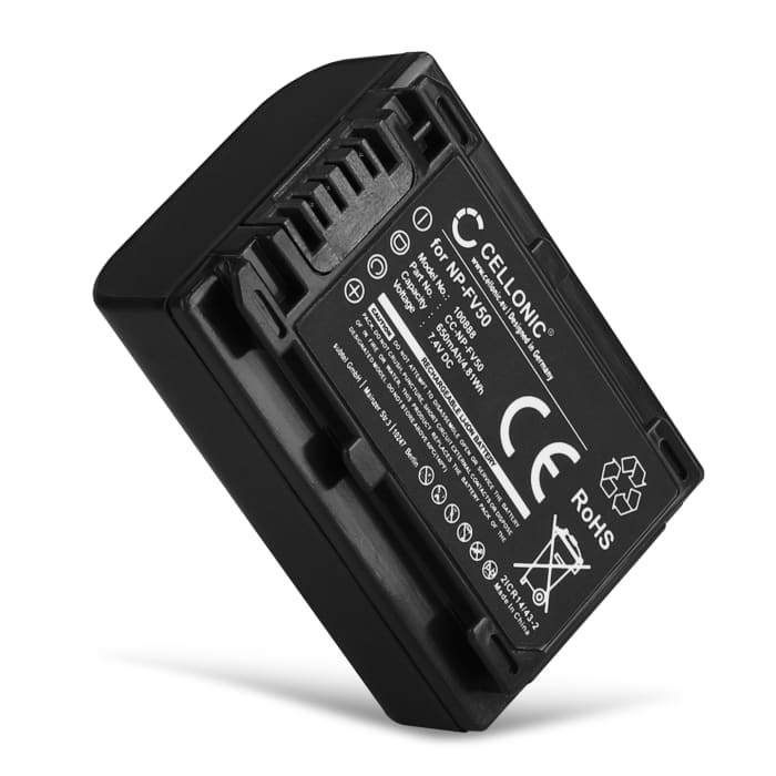 Bateria Sony NP-FV50 NP-FV70 NP-FV100 650mAh - NP-FV50, Batería recargable para camaras Sony FDR-AX33 AX53 AX100e HDR-PJ810 PJ530e PJ330e PJ260 HDR-CX625 CX190 CX220 CX250 CX280