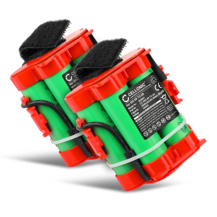 2x Battery for Husqvarna Automower 105, 308, 305, Gardena R40Li, R50Li, R70Li, Flymo 1200 R 18V Li Ion 2500mAh from CELLONIC