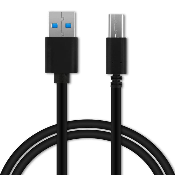 Cable de datos y de carga para smartphones, tablets, altavoces, auriculares, GPS y más - Cable USB universal tipo C negro de 1m, 3A Cable Data