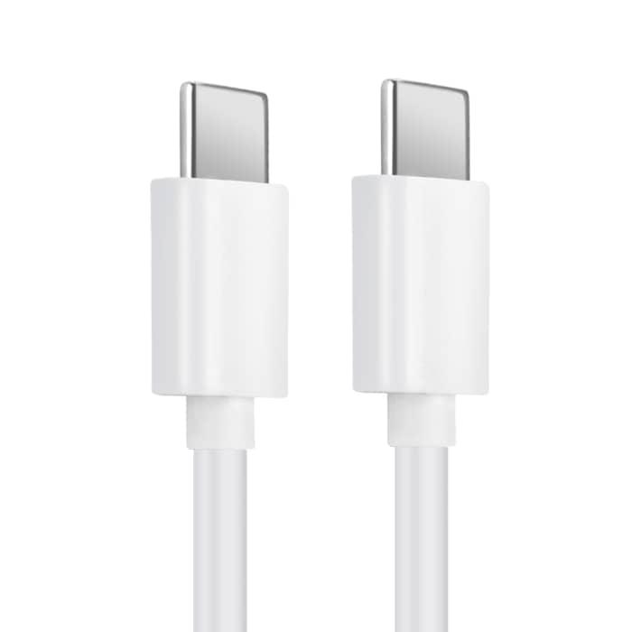 Cavo USB 2.0 con connettore USB C Type C per telefono Samsung S23, S23 Ultra, Samsung S22 Plus, Samsung S22, S22 Ultra, Samsung S21 filo di 1m cavetto dati & ricarica in PVC bianco per cellulare