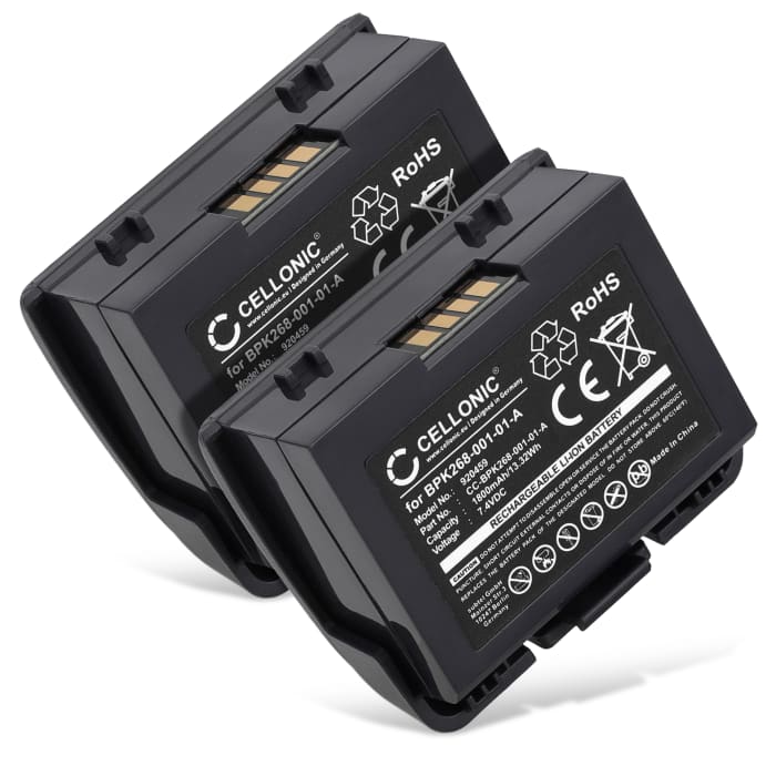 2x Bateria Verifone BPK268-001-01-A,BMO010002 1800mAh - BPK268-001-01-A,BMO010002, Batería recargable para Verifone VX680 Wireless CreditCard Terminal