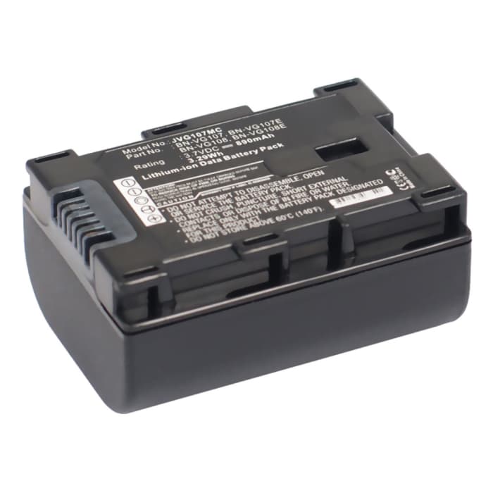 BN-VG107 VG108 VG114 VG121 Battery for JVC GZ-E15 GZ-EX315 EX215 GZ-HM550 HM30 HM310 HM330 GZ-HD620 GZ-MG750 GZ-MS110 MS210 890mAh Camera Battery Replacement