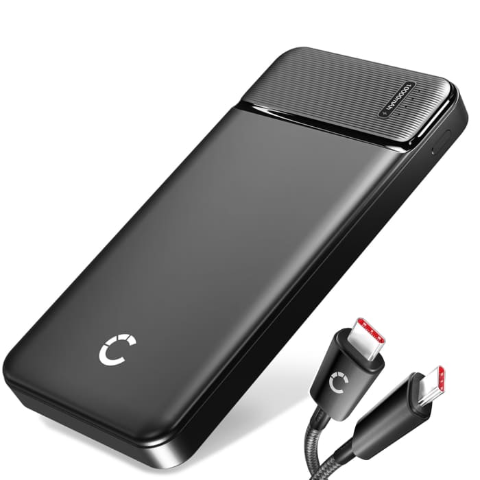 CELLONIC USB Powerbank mit 10000mAh und 4 USB Ports - mobiles Ladegerät, Externer Akku, Schnellladegerät + High Speed USB-C Kabel