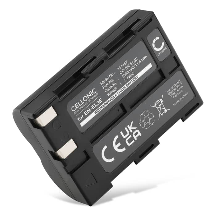 EN-EL3 / EN-EL3a accu voor Nikon D100 D50 D70 D70s - 1600mAh vervangende accu voor camera