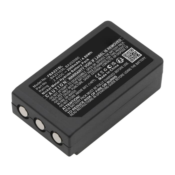 BA221030, BA202060 Battery for HBC Radiomatic / Patrol S RV 2000mAh Battery Replacement Remote Control Transmitter