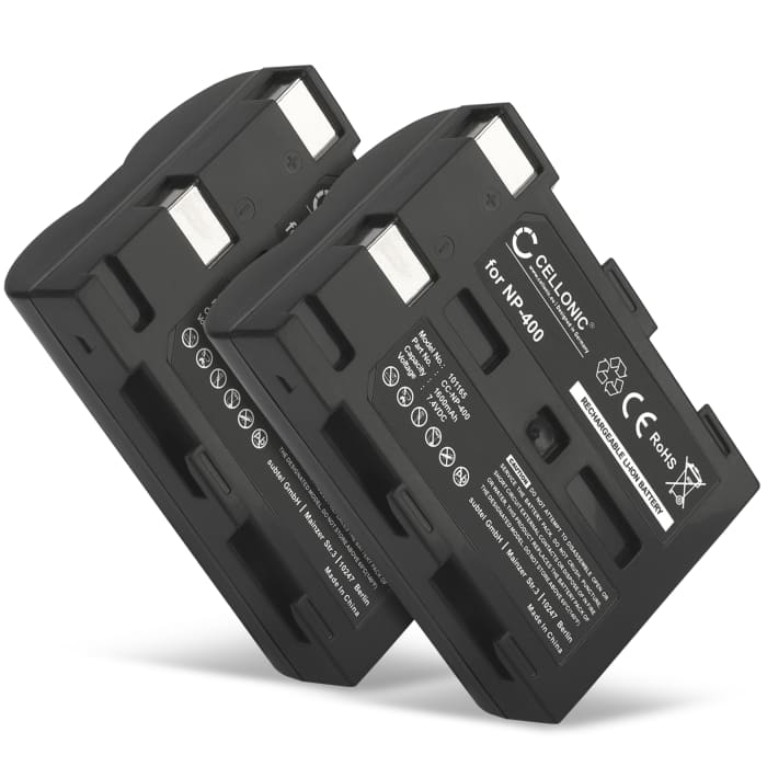 2x Batteria per Pentax K20D / K10D / Pentax D-LI50 1600mAh , marca CELLONIC, ricambi di lunga durata per macchine fotografiche e videocamere