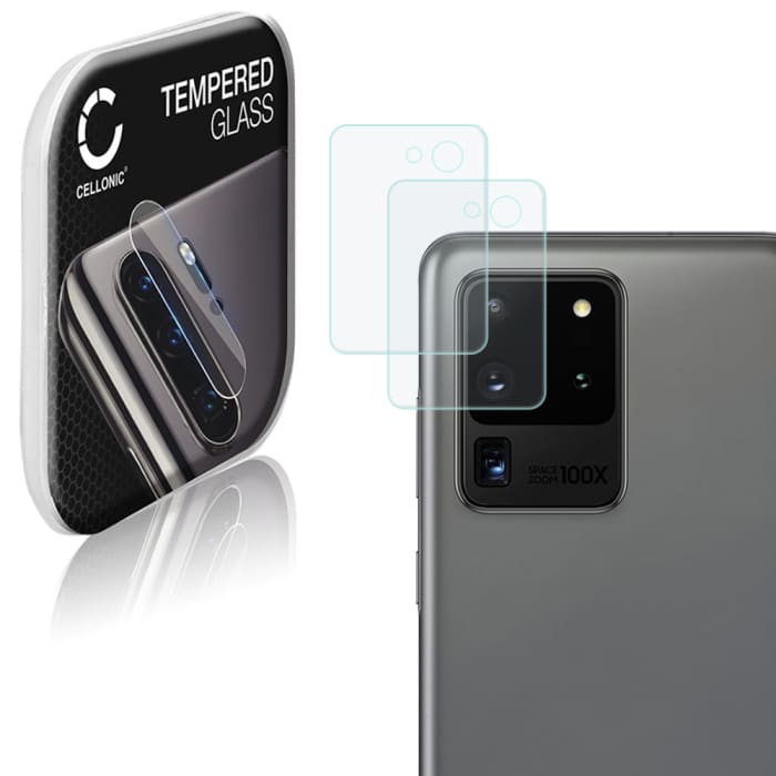 2x Panssarilasi puhelimeen Samsung Galaxy S20 Ultra (SM-G988) - suojaa älypuhelimen kameran linssiä, 9H, 0,33mm, Full Glue, Musta, subtel