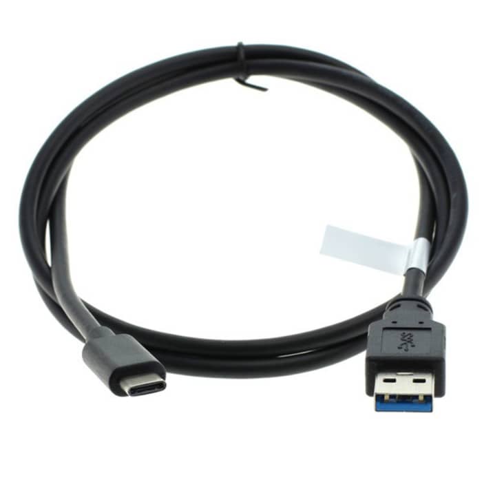 USB Kabel compatibel met USB Typ C 3.0 - 1,0m Oplaadkabel 3A Laad Snoer PVC Datakabel zwart