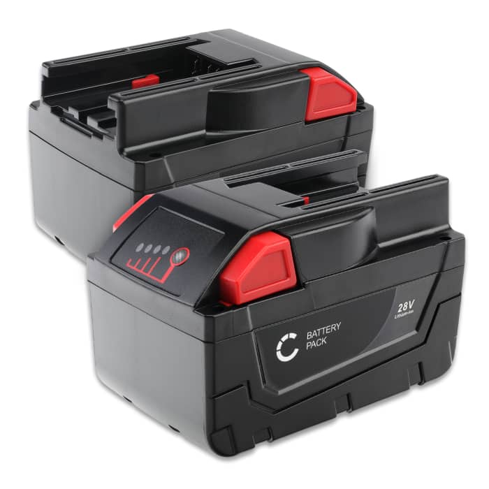 2 x 28V Milwaukee gereedschap batterij 0700957730, 48-11-2830 accu voor Milwaukee M28 CHPX, V28 AG HX PD, HD28 IW electro schroevendraaier, zaag, schuurmachine