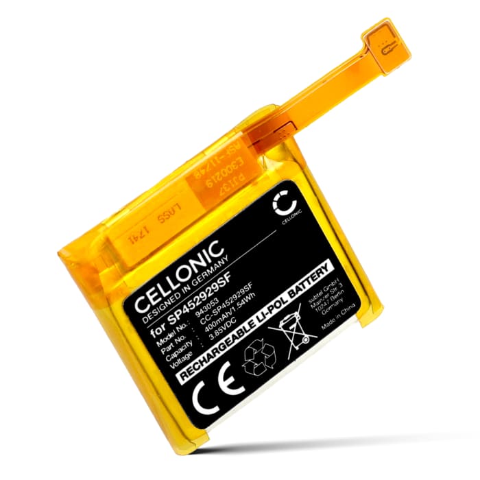 Battery for TicWatch Pro, Pro 4G - 400mAh, 3.85V from CELLONIC