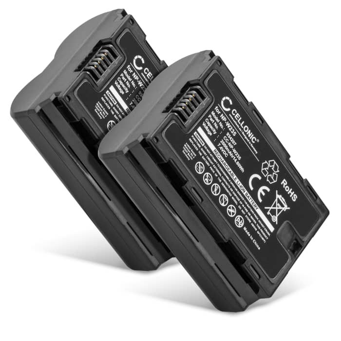 2x Bateria FujiFilm NP-W235 2000mAh - NP W235, Batería recargable para camaras FujiFilm X-T4 / GFX 50S II / GFX100S / X-H2S