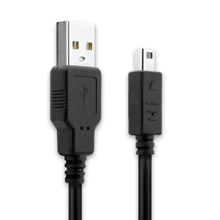 Cable USB para Nintendo DSi / DSi XL / 2DS / 2DS XL / 3DS / 3DS XL - Cable de Carga y Datos 1m 1A negro PVC