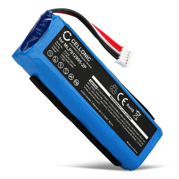 Vervangende batterij GSP1029102 voor speaker JBL Charge 2+ / Charge 2 Plus vervangende accu 6000mAh wisselaccu battery JBL GSP1029102 MLP912995-2P