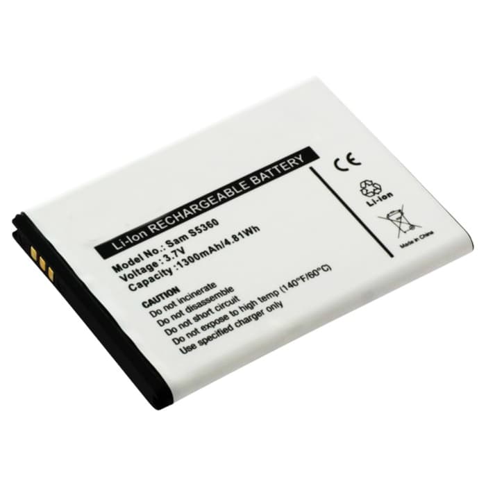 Batterij compatibel met Samsung Galaxy Y / Y Duos / Wave Y - EB454357VU 1300mAh vervangende accu reservebatterij extra energie