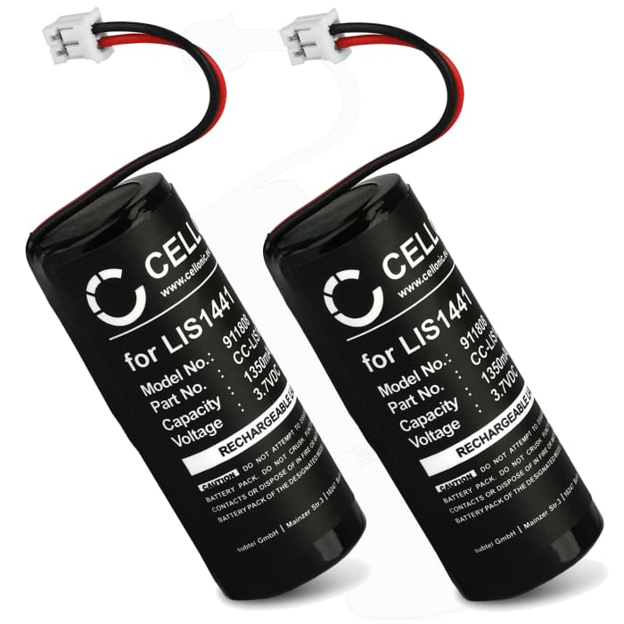 2 x vervangende accu LIS1441 - Batterij voor Sony PS3 / PS4 Move Motion Controller - Playstation 3 / Playstation 4 Move Motion Controller reserve accu 1350mAh