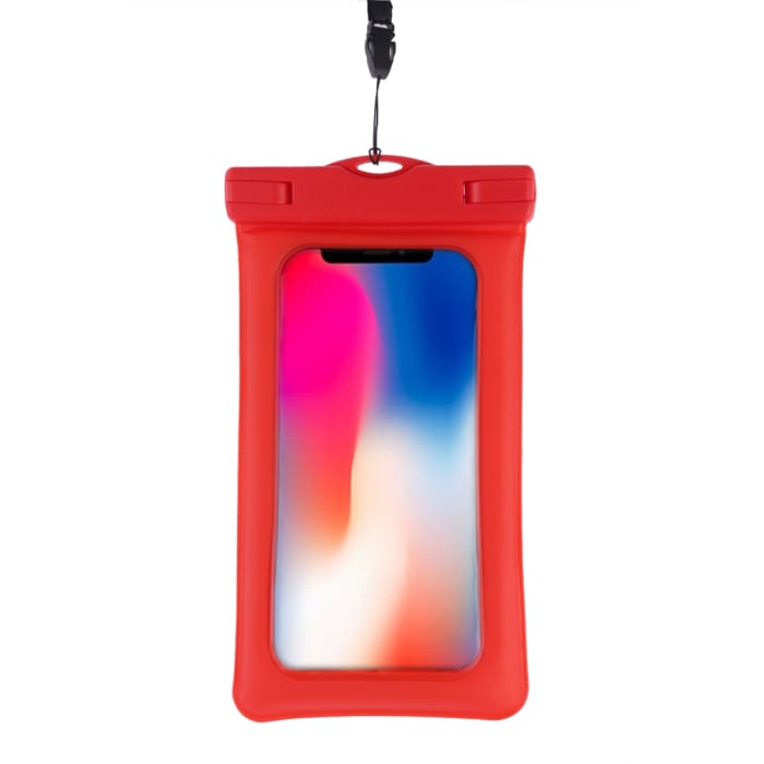 Waterproof bag for Smartphone, GPS, MP3-Player (3" - 5,5") Case, Red