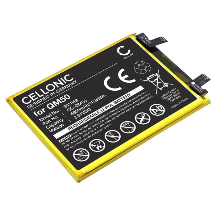 Battery QM50 for Motorola EDGE 40 NEO / XT2307-1 / XT2307-2 / XT2307-3 - 4850mAh, 3.91V from CELLONIC