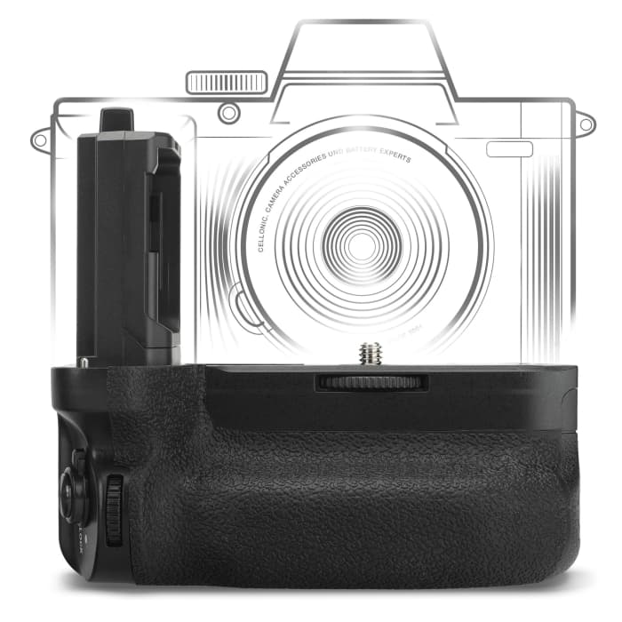 CELLONIC® Battery Grip VG-C4EM voor Sony A7R IV, Alpha 7S III, Alpha 9 II - Multifunctionele batterij greep voor NP-FZ100 - vertical grip portret greep