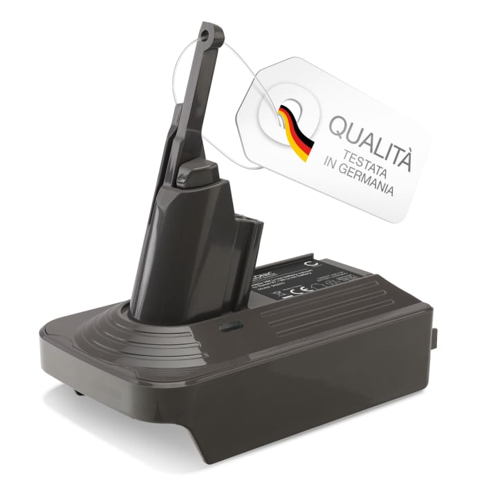 Con l'adattatore di batterie Makita 18 V a Dyson V7/V8 il tuo aspirapolvere disporrà sempre della potenza necessaria per le sessioni di pulizia profonda