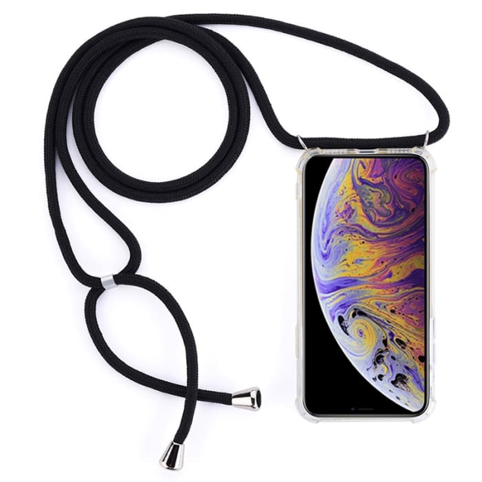 Smartphone necklace for Apple iPhone 11 Pro Max - Silicone, Crystal Clear Case