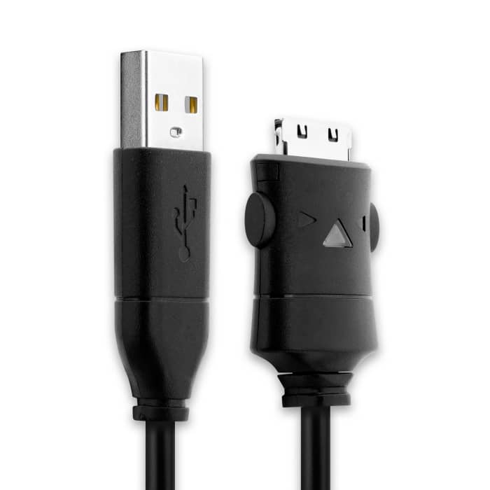 Cable USB para Samsung YP-K3 YP-K5 YP-P2 YP-P3 YP-Q1 YP-Q3 YP-R1 YP-S3 YP-S5 YP-T10 YP-T9 - Cable de Carga y Datos 1.5m negro PVC