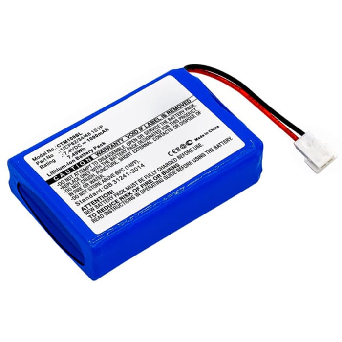 Batterij compatibel met CTMS Eurodetector - 1ICP62/34/48 1S1P 1000mAh vervangende accu reservebatterij extra energie