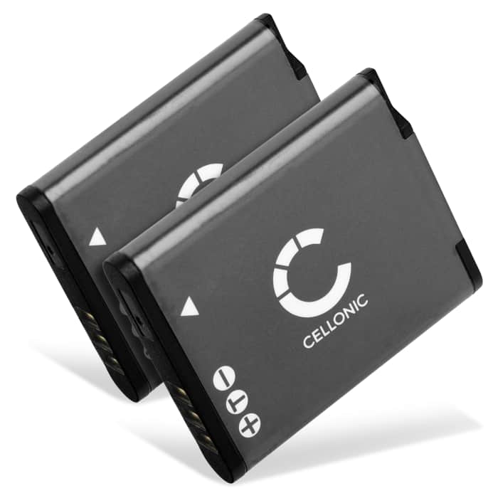 2x Batterij voor Pentax WG-1000 D-LI96 Accu (890mAh, 3.7V) van CELLONIC