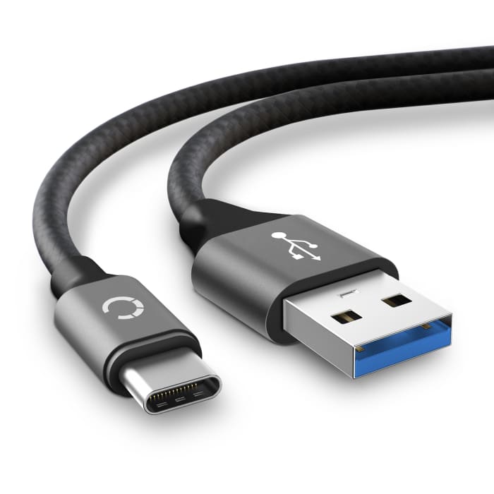 USB Kabel voor Nikon D6 Z 5 - 2m UC-E24 UC-E25 Oplaadkabel 3A Laad Snoer Nylon Datakabel grijs