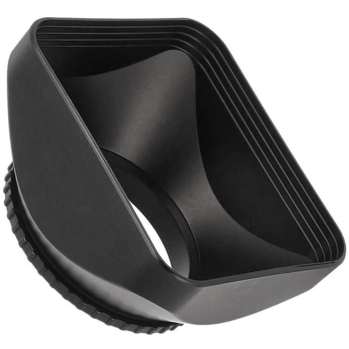 CELLONIC® 37mm DV Lens Hood for Olympus M.Zuiko Digital 14-42mm 3.5-5-6, 45mm 1.8, 17mm 2.8 Pancake, Panasonic 12-32mm 3.5-5-6 42,5mm 1.7 Plastic Screw-in Square Sun Shade