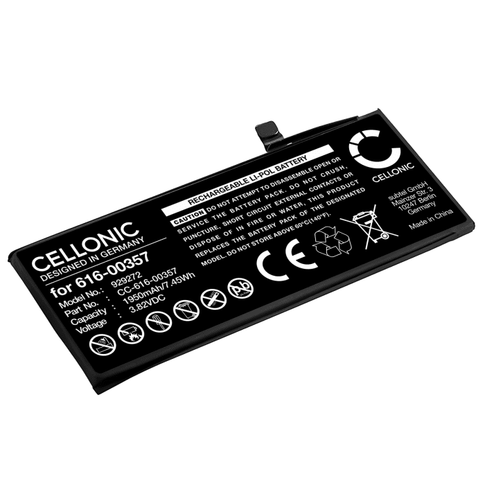Akku kännykkään Apple iPhone 8 - 616-00357, 1821mAh, 3.82V vaihtoakku