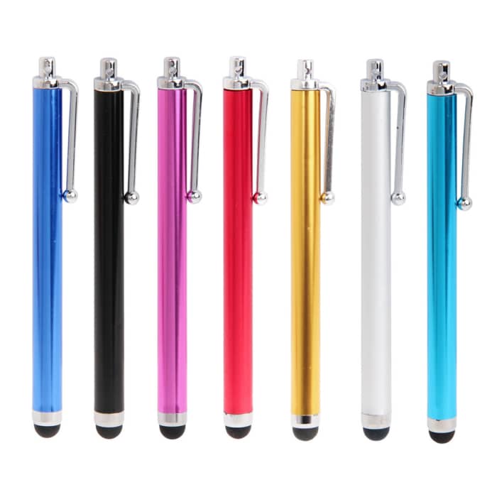 7x Touchpen Set - Screen Touch Pens in Various Colours with Capacitive Tips/Stylus Nibs for iPad, iPhone, Samsung, Kindle Fire, Tablet, Phone, eReader