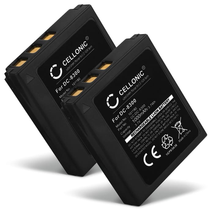 2x DS-8330 02491-0028-01 Battery for Medion Traveler DC-XZ6 DC-8300 DC-8600 DC-X5 DC-8500 Life Maginon DC-8300 DC-8600 DC-X DC-XZ6 1000mAh Camera Battery Replacement