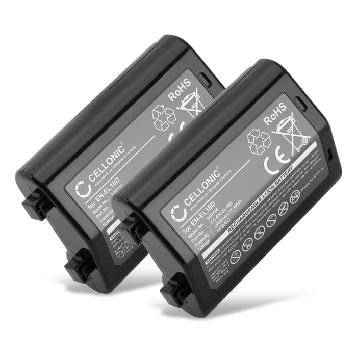2x Bateria Nikon EN-EL18D 3350mAh - , Batería recargable para camaras Nikon Z 9 / D6
