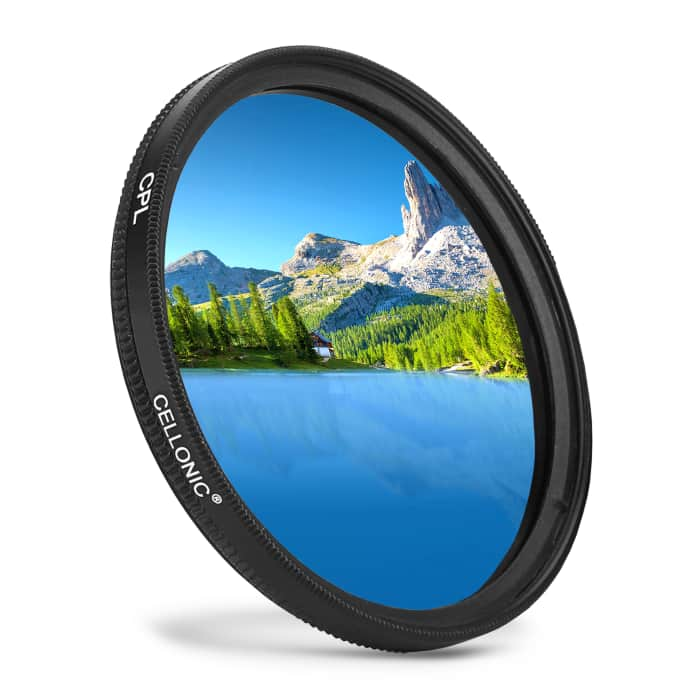 Filtro polarizzatore circolare CPL per obiettivi di Ø 46mm con filettatura diametro Ø di 46mm per foto senza riflessi e colori naturali