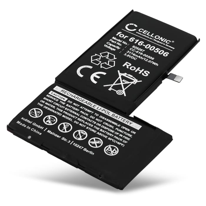 Battery for Apple iPhone Xs Max - 616-00507 (3174mAh) , Replacement battery