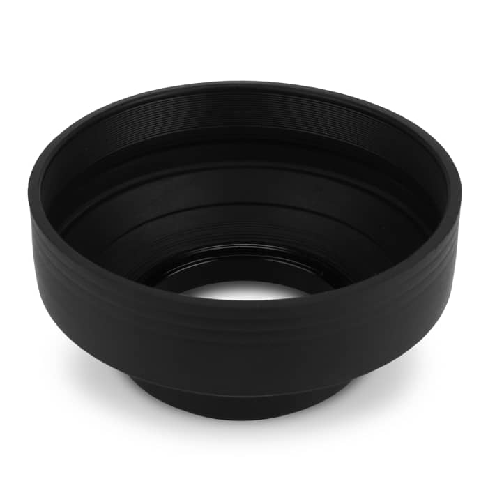 CELLONIC® Paraluce per Ø 62mm con filettatura a vite - Ø 62mm lens hood in Gomma pieghevole protezione della lente contro urti e graffi