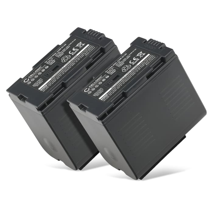 2x CGA-D54 CGR-D120 -D220 accu voor Panasonic AG-AC90 AG-DVX100 NV-DA1 NV-MX500 NV-DS60 -DS27 NV-GS1 GS11 PV-DV100 PV-DC152 - 3300mAh vervangende accu voor camera