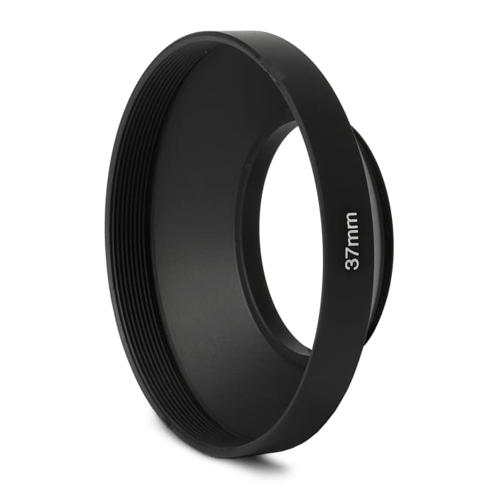 CELLONIC® Ø 37mm Wide-Angle Wide Angle Lens Hood for Metal Screw-in Cylindrical / Round Sun Shade