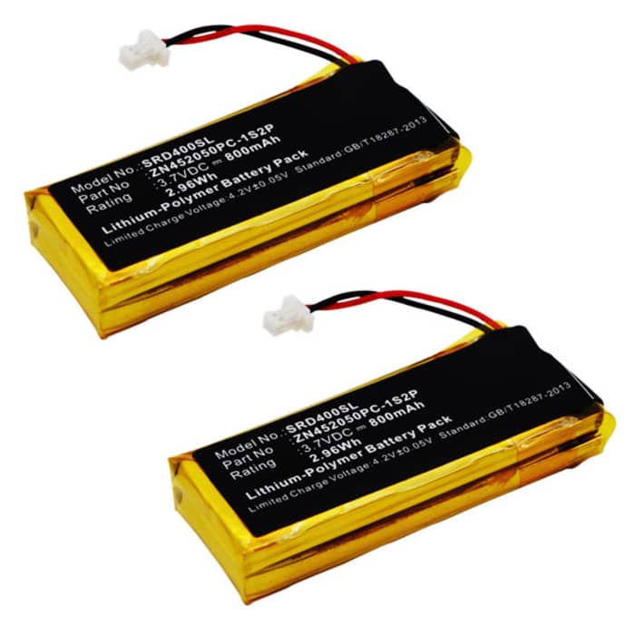 2x BAT00002 batterij voor headset Cardo Scala Rider G9, G4, G9X - 800mAh vervangende accu koptelefoon