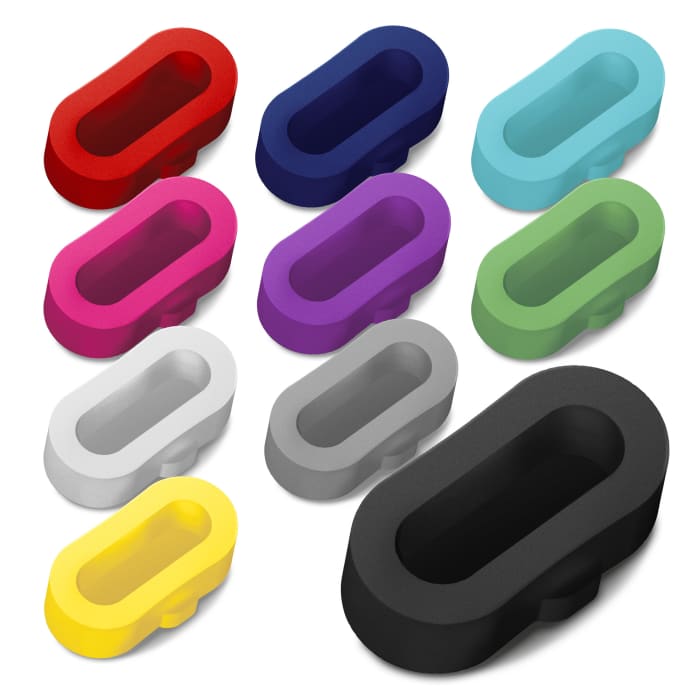 10x Dust Plugs for Garmin BarkLimiter 2, Fenix 6, Approach S10, vivoactive 4s, vivoactive 4, Forerunner 55 Silicone Charger Cover Cap Set - Multicoloured